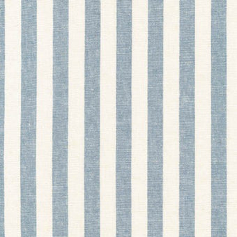Robert Kaufman - Essex Yarn Dyed Classic 1/2" Stripe (cotton / linen) in Chambray - woven cotton linen blend sewing fabric
