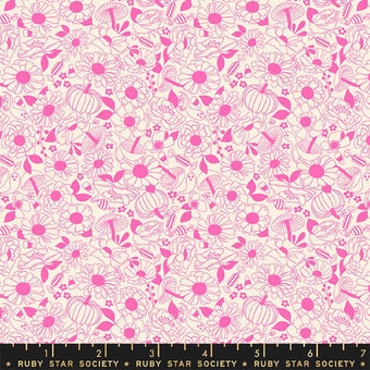 Halloween Floral in Neon Pink