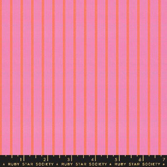 Ruby Star Society - Ooh Lucky Lucky Warp & Weft Wovens Collection - Apron Stripe in Bright Pink