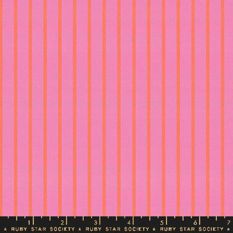 Ruby Star Society - Ooh Lucky Lucky Warp & Weft Wovens Collection - Apron Stripe in Bright Pink