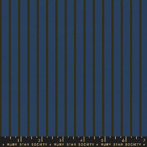 Ruby Star Society - Ooh Lucky Lucky Warp & Weft Wovens Collection - Apron Stripe in Navy