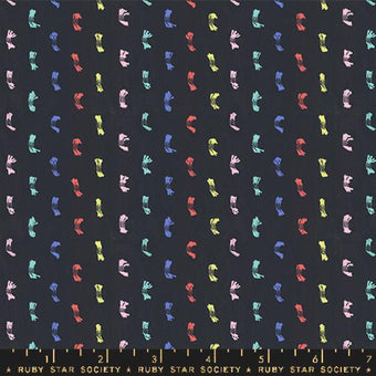 Ruby Star Society - Ooh Lucky Lucky Warp & Weft Wovens Collection - Flicker in Soft Black