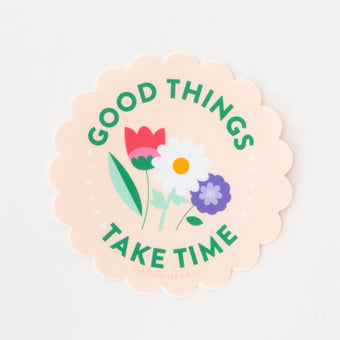 Sarah Hearts - Good Things Take Time Sticker