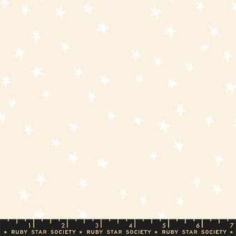 Ruby Star Society - Starry Collection - Starry in White on Natural - Quilting Cotton Fabric