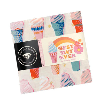 Ruby Star Society - Best Day Ever Collection - 42 piece 5" x 5" Square Charm Pack - precut squares of quilting cotton fabric