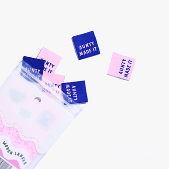 Kylie and the Machine - Woven Sew-In Labels - Aunty Made It (pack of 6)