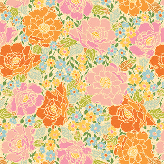 Art Gallery Fabrics - Marigold Collection - Woods in Rose Garden - Quilting Cotton Fabric