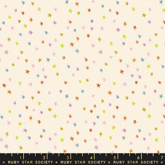 Ruby Star Society - Starry Collection - Starry Mini in Multi Unbleached - Quilting Cotton Fabric