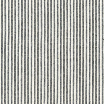 Essex Yarn Dyed Classic 1/8" Stripe (cotton / linen) in Black