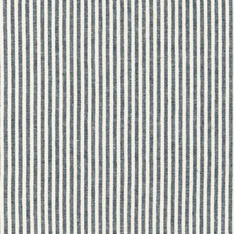 Robert Kaufman - Essex Yarn Dyed Classic 1/8" Stripe (cotton / linen) in Indigo - cotton linen blend sewing fabric
