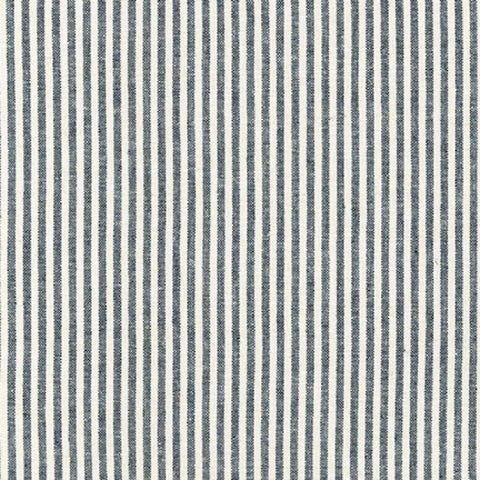 Essex Yarn Dyed Classic 1/8" Stripe (cotton / linen) in Indigo