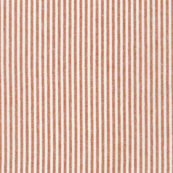 Robert Kaufman - Essex Yarn Dyed Classic 1/8" Stripe (cotton / linen) in Strawberry - cotton linen blend sewing fabric