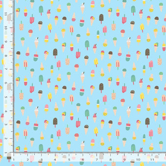 Dear Stella - Pineapple Crush Collection - Scoop There It Is in Azure - Quilting Cotton Fabric