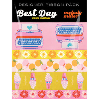Ruby Star Society - Melody Miller for Renaissance Ribbon - Best Day Ever / Warm Sunshine Jacquard Ribbon Designer Pack