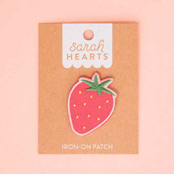 Sarah Hearts - Strawberry Iron-On Patch