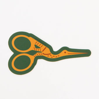 Sarah Hearts - Stork Embroidery Scissors Sticker