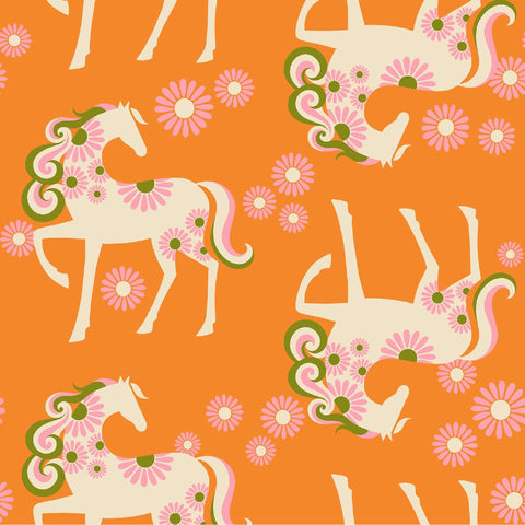 Ruby Star Society - Carousel Collection - Carousel Horse CANVAS in Burnt Orange