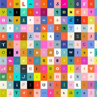 Ruby Star Society - Selvedge Magic Collection - Selvedge Letters in Multi - Quilting Cotton Fabric