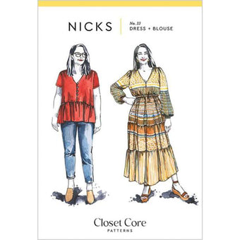 Closet Core Patterns - Nicks Dress + Blouse Pattern (printed paper)