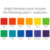 Kona Cotton Bright Rainbow Palette 42 piece 5" x 5" Square Charm Pack