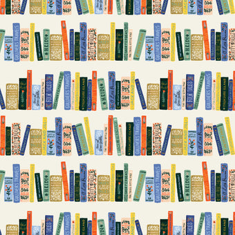 Rifle Paper Co. - Curio Collection - Book Club in Cream Metallic - Quilting Cotton Fabric