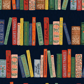Rifle Paper Co. - Curio Collection - Book Club CANVAS in Navy Metallic