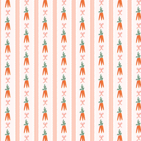 Rifle Paper Co. - Easter Collection - Carrot Patch in Blush - Quilting Cotton Fabric