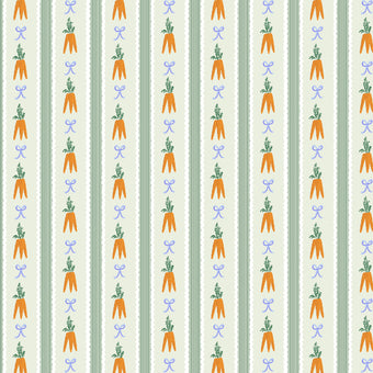 Rifle Paper Co. - Easter Collection - Carrot Patch in Mint - Quilting Cotton Fabric