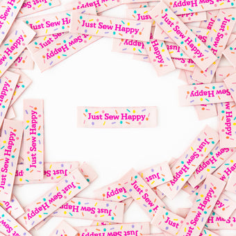Woven Sew-In Labels - Just Sew Happy (pack of 8)