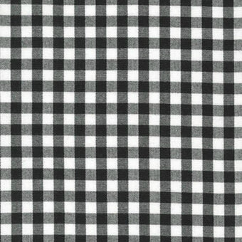 Robert Kaufman Carolina Gingham 1/4" in Black and white quilting cotton