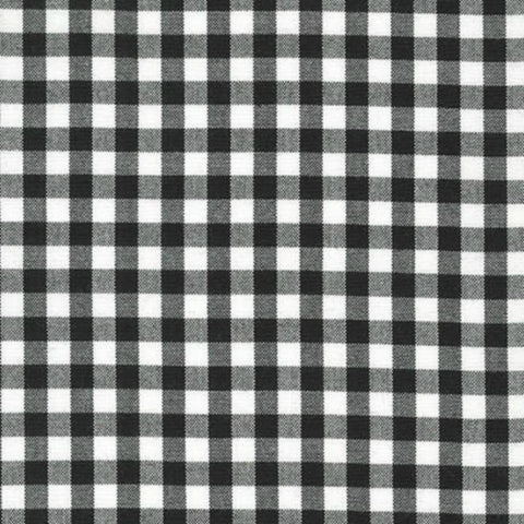 Robert Kaufman Carolina Gingham 1/4" in Black and white quilting cotton