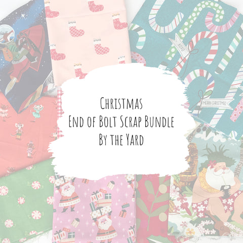 quilting cotton end of bolt scrap bundle christmas theme