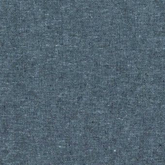 Robert Kaufman - Essex Yarn Dyed (cotton / linen) in Nautical - cotton linen blend sewing fabric