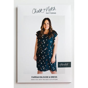 Chalk & Notch - Farrah Top and Dress Pattern (printed paper)