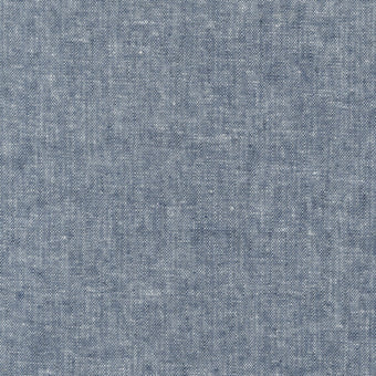 Robert Kaufman - Essex Yarn Dyed (cotton / linen) in Indigo - cotton linen blend sewing fabric