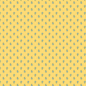 Kingly Sprig A in Yellow - Last Half Yard