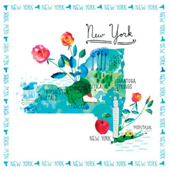 New York State Cottons PANEL in White