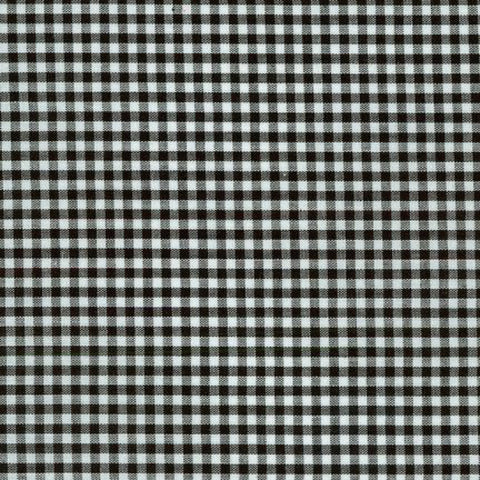 Robert Kaufman - Carolina Gingham 1/8" in Black - woven cotton sewing fabric