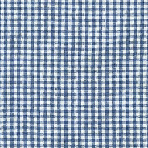 Robert Kaufman Carolina Gingham 1/8" in Denim woven quilting weight cotton