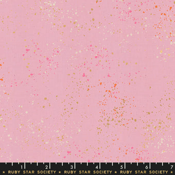 Ruby Star Society - Speckled in Peony Metallic - Quilting Cotton fabric