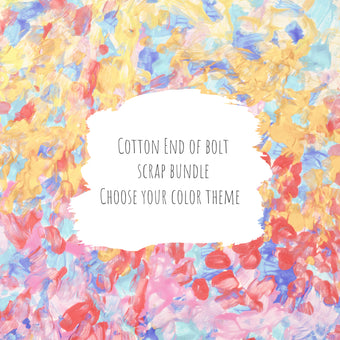 Cotton End of Bolt Scrap Bundle (By the Yard) - Choose Your Color Theme