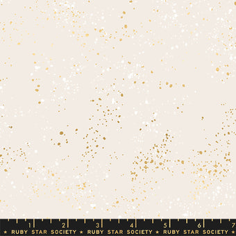 Ruby Star Society - Speckled 108" Wideback in White / Gold Metallic