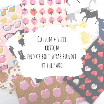 Cotton + Steel - Cotton End of Bolt Scrap Bundle (By the Yard)