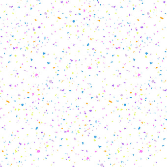 Confetti in Multi on White