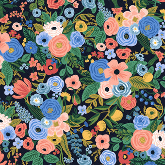 Rifle Paper Co. Garden Party in Navy quilting cotton fabric