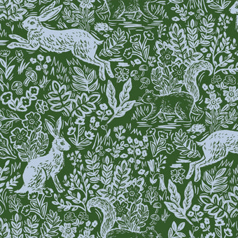 Rifle Paper Co. - Wildwood Collection - Fable in Green - Quilting Cotton Fabric