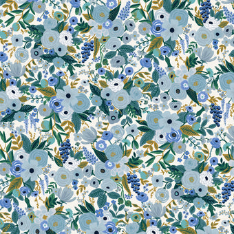 Rifle Paper Co. - Garden Party Collection - Petite Garden Party in Blue - Quilting Cotton Fabric