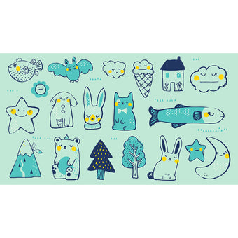 Toys Panel in Turquoise