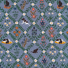 Floral Tiles in Dusty Blue Organic