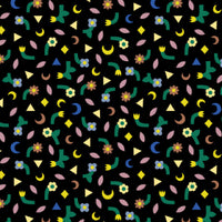 Cloud 9 Fabrics - Sun Seed Moon Collection - Confetti BATISTE in Black Organic